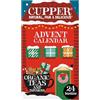 CUPPER Calendario dell'Avvento Biologico, Cofanetto Assortito di 12 Tè e Infusi Biologici e 100% Naturali, Assortimento di Tisane e Tè con Filtri 100% Biodegradabili, Confezione da 24 Bustine