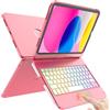 TQQ Cover iPad 10 Generazione con Tastiera/(A16) 11 Generation (11/10.9 pollici, 2025/2022) con Ampio Trackpad Di Precisione, Tastiera tipo laptop Retroilluminata a 10 Colori, Italiano Qwerty