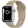 ELETTRONEO C1B Cinturino per Apple Watch Ultra 3 2 49mm, Serie 11 10 46mm, 9 8 7 45mm 41mm, SE 6 5 4 44mm 40mm, 3 2 1 42mm 38mm Donna Uomo Band Bracciale Sport Silicone, Travertino