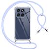 Pnakqil Cover per Motorola Edge 60 Fusion con Cordino, Trasparente Custodia con Laccio Tracolla Cellulare Girocollo Collana Protettiva per Motorola Edge 60 Fusion 6,67, Viola