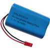 XINLANTECH Batteria ricaricabile agli ioni di litio da 5200 mAh 3,7 V con spina rossa 2P JST, batterie fai da te 18650 1S2P Supporto batteria 5C a scarica continua batterie esterne ad alta temperatura