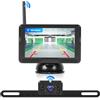 Rimoody Kit Telecamera Retromarcia Auto Wireless Digitali Registrazione Video con 5 Pollici HD Monitor Telecamera Retromarcia IP69 Impermeabile Visione Notturna per Campeggio Auto Caravan Camion Rimorchi