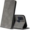 ZONNAVI Cover per Samsung Galaxy A21S, Flip Custodia Pelle PU con [Slot Cart] [Supporto Stand] [Magnetica], Cover a Libro Portafoglio per Samsung Galaxy A21S (Grigio)