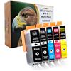 Starlet24 5x 525XL 526XL Cartucce Compatibili per Canon PGI-525 CLI-526 per Canon Pixma MG5140 MG5150 MG5250 MG5350 MG6150 MG6250 MG8150 MG8250 iP4800 iP4900