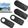 Zerquell 4 Pezzi Copertura Webcam, Copri Webcam per Privacy della Camera del Laptop e del Telefono, Protezione per la Privacy, per Laptop, Computer Portatile, Phone, Tablet, Smartphones, Noteboook (Nero)
