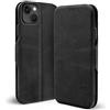 Verco Case per Apple iPhone 13 Mini Custodia, Cover a Libro Pelle PU per iPhone 13 Mini Custodia Premio Booklet Protettiva, Nero