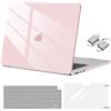 MOSISO Custodia Compatibile con MacBook Air 13 Cover M5 M4 M3 M2 2026-2022 A3449 A3240 A3113 A2681, 13,6'' display Case Supera Bellezza Naturale&Copritastiera&Pellicola&Tipo C, Gesso Rosa