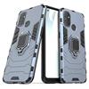 MaiJin Compatibile con OnePlus Nord N100 Cover, Custodia Armor Anello Cavalletto (Funziona con il Supporto Magnetico per Auto) Case Paraurti (Blu Navy)