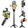 ALAFLY Treppiedino per Bastone Selfie Magnetico con 2 Luce di Riempimento, 4-in-1 Cavalletto Multifunzionale a 360°, Supporto Trepiedi Estendibile Portatile per iPhone/Samsung, Foto Video Recording