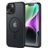 TAURI Cover per iPhone 13 Mini con Pellicola in Vetro Temperato,[Compatibile con MagSafe] Magnetica Custodia per Sottile Anticaduta - Nero Opaco