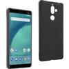 REY Cover in Gel TPU Nera per Nokia 7 Plus, Ultra Sottile 0,33 mm, Morbido Flessibile, Custodia Silicone