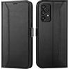 Verco Custodia per Samsung Galaxy A52, A52s 5G 6,5 pollici Premium Flip Cover Custodia a libro per Samsung A52 4G/5G, Nero