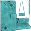 Grandoin Cover per Xiaomi Redmi Note 12 PRO 5G/Poco X5 PRO 5G con Cordino, Custodia a Portafoglio in Pelle con Collana Laccio Tracolla, Supporto Stand [Magnetica] Flip Caso Cover a Libro (Verde)