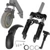 Aisny Forcella Ammortizzata per Monopattino Elettrico, Kit di Sospensione Anteriore per Segway Ninebot F20 F25 F30 F40 F40i F65 D18e D28e D38e D40x con Cavalletto Parafango E Accessorio Parafango