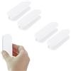 KARELLS 4 Pezzi Maniglia Autoadesiva, Maniglia Adesiva, Pomello Porta Esterna, Maniglia Della Porta Del Balcone, Maniglie per Mobili in Plastica per Finestre Porte in Vetro Cassetti, Bianco