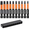 Drado 10pcs Set di punte Torx per cacciavite, Inserti per Avvitatore a Impulsi T10 T15 T20 T25 T30 T40, Con scatola del distributore (50mm)