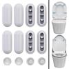 Dreamark 2 Set Paracolpi per Sedili WC. Paracolpi Gommini Ricambio.12 pezzi Paracolpi in Plastica per Copriwater,Paraurti del Sedile del Water Universale per Tampone Anti-Rumore del Sedile del Water