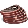 haerd group 48 nastri abrasivi in tessuto / 13 x 457 mm / 8 x grana 40-60 - 80-120 - 180-240 / per levigatrice Powerlime, carta vetrata, set di nastri abrasivi