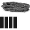 Gudalea Nastro per Guarnizione per Porta Stufa 2,5 M, Guarnizione Stufa a Legna, Corda per Stufa Nera, per Stufe, Tubi di Forni, Porta del Forno, Camino (Φ 8mm)