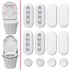 Dreamark 2 Set Paracolpi per Sedili WC. Paracolpi Gommini Ricambio.12 pezzi Paracolpi in Plastica per Copriwater,Paraurti del Sedile del Water Universale per Tampone Anti-Rumore del Sedile del Water (Bianco)