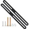 Gudalea Staffa Piatta Forata, 2 Pacchi di Piastre Forate in Metallo, 280mm Connettori Piani Regolabili, Piatti di Collegamento ad Piatto per Riparazione Fissaggio Mobili e Legno Fai da Te, Nero