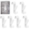 VMINOG Ganci per Termoarredo e Bagno 6 Pezzi Accappatoio, Ganci Doppi Design, Per Tutti I Radiatori Standard (Bianco)