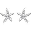 LUXENTER Orecchini con zirconi lucidi rifiniti in rodio - Emuh, Pequeños, Metallo, Zirconia cubica
