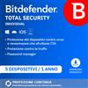 Bitdefender Total Security | Licenza di 12 mesi | per 5 dispositivi | VPN inclusa