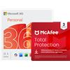 Microsoft 365 Personal + McAfee Protection | 1 Utente | Pacchetto vantaggioso