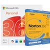 Microsoft 365 Personal + Norton 360 Deluxe | 3 Dispositivi | 1 Anno