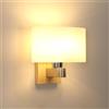Pheashine Lampada da parete Interno in Legno, Applique Vintage E27