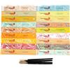 Auroshikha -180 Bastoncini di incenso - Confezione di 18 scatole: salvia, nag champa, vaniglia, loto, viola, mandorla, ambra, cocco, eucalipto, cannella, patchouli, gelsomino, lavanda, muschio, mirra