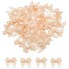 QUARKZMAN 60Pz Fiocchetti Arancione Chiaro con Perle 1 Mini Fiocco di Nastro Raso Multicolori Piccoli Applicazioni per Regalo DIY Capelli Cucito Matrimonio Festa Decorazione Natalizi