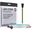 BTF-LIGHTING RGB IC 2.7mm Larghezza LED Striscia Super Stretta SMD0807 DC5V 1M 160LEDs Indirizzabile Nastro LED Sogno Colore Corda Sottile IP30 Non Impermeabile per Decorazione Interno (Solo Striscia)
