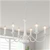 LXWNYY Lampadario Classico Chandelier Bianco,6 Luci Lampadari Plafoniera Soffitto Da Fattoria,Lampade a Sospensione Candela Vintage Per Sala Da Pranzo, Soggiorno, Camera Da Letto