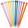 Coopay Set di Ferri da Maglia Corti da 25 cm, 14 pezzi Ferri da Maglia Dritti per Adulti e Principianti, Ferri da Maglia Punta Singola, Plastica Colorata (da 4,0 mm a 10 mm)