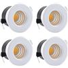 HVZUM 4 Pezzi Piccoli Mini Faretti LED da Incasso 3W, 230V Faretti da Soffitto con Trasformatore COB Downlights Punti Luce da Soffitto 300lm per Cantinetta Vini/Armadio/Cucina/Soggiorno (Minimalista-A