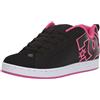 DC Shoes DC Court Graffik Se, Scarpe da Skate da Donna, Stencil Nero e Rosa, 38 EU