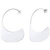 Richsteel Orecchini a Cerchio 40 mm 45 mm Orecchini di Cartilagine a Forma di Luna/Corna/Piatto in Acciaio inossidabile Lucidi Senza Nickel Senza Piombo Regalo per Rgazze Donne