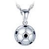 MICMIF Collana Sportiva con Ciondolo a Forma di Pallone da Calcio in Argento 925, Collana Pendente per Donna e Ragazze, Regalo Gioielli per Appassionati di Calcio