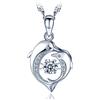 MICMIF Collana Argento 925 con Ciondolo Delfino e Zircone Bianco, Collana Pendente Delfino per Donna Ragazze, Collana ipoallergenica Gioielli da Donna
