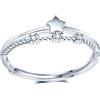 MICMIF Anello a Stella in Argento 925 per Donna Ragazze Anello a Doppio Strato, con Piccoli Zirconi, Anello Regolabile Gioielli Regalo per Ragazze