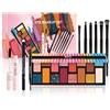 Honicemar 16 Colori Ombretti Set Tavolozza - Kit Trucco con Mascara Eyeliner Matita per Sopracciglia Pennelli per Occhi, Set di Trucchi per Look da Festa Quotidiani per Principianti e Truccatori