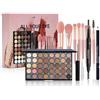 Honicemar 40 Colori Ombretti Set Tavolozza - Kit Trucco con Mascara Eyeliner Matita per Sopracciglia Pennelli per Occhi, Set di Trucchi per Look da Festa Quotidiani per Principianti e Truccatori