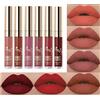 Beauty Glazed - set di rossetti liquidi opachi, gamma di colori da rosso chiaro a rosso scuro, waterproof, a lunga durata, non macchiano, pigmenti intensi, cruelty free, vegani