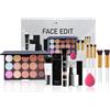 Honicemar Make Up Set - 15 Colori Contour Palette Concealer Palette con HD Correttore, Stick per Contouring, Primer, Spugnetta per Trucco e Pennello per il Trucco, per Look Naturali e da Festa