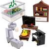 Cabeeskii Mobili da costruzione, compresi letto, TV, divano, armadio da cucina, ecc., Può essere utilizzato per decorare mini mobili in città e altre scene, compatibile con grandi marche