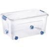 Roccobimbo Combi Box con coperchio a scatto 43L Trasparente/Oceano di Tontarelli