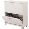 Sarmog Scarpiera bianco fiammato con 2 ante, 70x29x82 cm