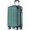 TRVLMORE Trolley Bagaglio a Mano 55x40x20 - Valigia Bagaglio a Mano 55x40x20 - Valigia 10 kg - Valigie Trolley - Valigia Piccola - Trolley da Cabina - Trolley da Viaggio - Verde